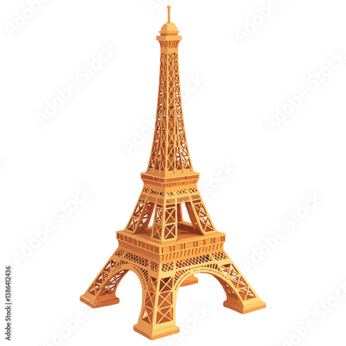 flat design tour eiffel icon vector illustration