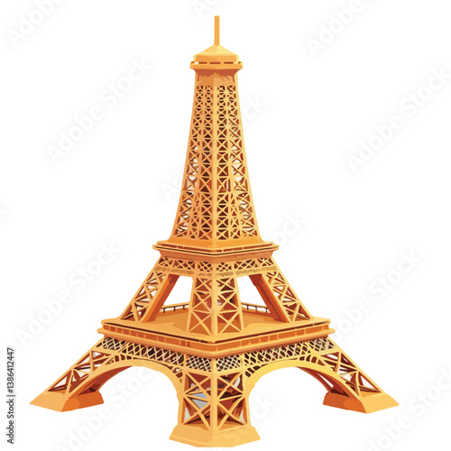 flat design tour eiffel icon vector illustration