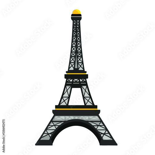 flat design tour eiffel icon vector illustration