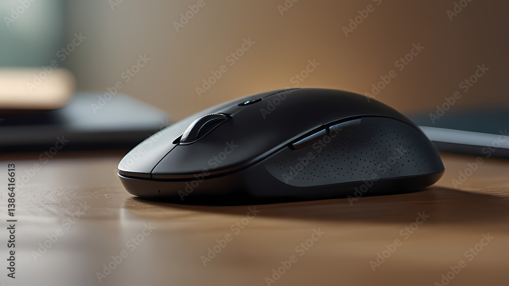 Top View of Contemporary Mouse on Simple Desk Layout
Top View of Contemporary Mouse on Simple Desk Layout