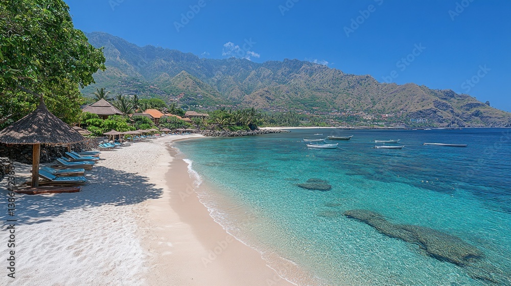 Serene Beach Paradise: Idyllic Coastal Escape in Exotic Location