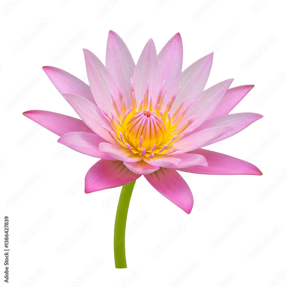 Pink Lotus Flower Isolated on Transparent Background Pink Lotus Flower Isolated on Transparent Background