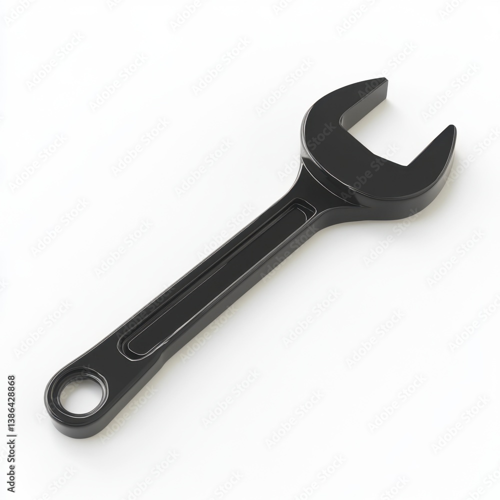 Black Adjustable Wrench Tool for Mechanics and Home Repair Jobs Black Adjustable Wrench Tool for Mechanics and Home Repair Jobs
