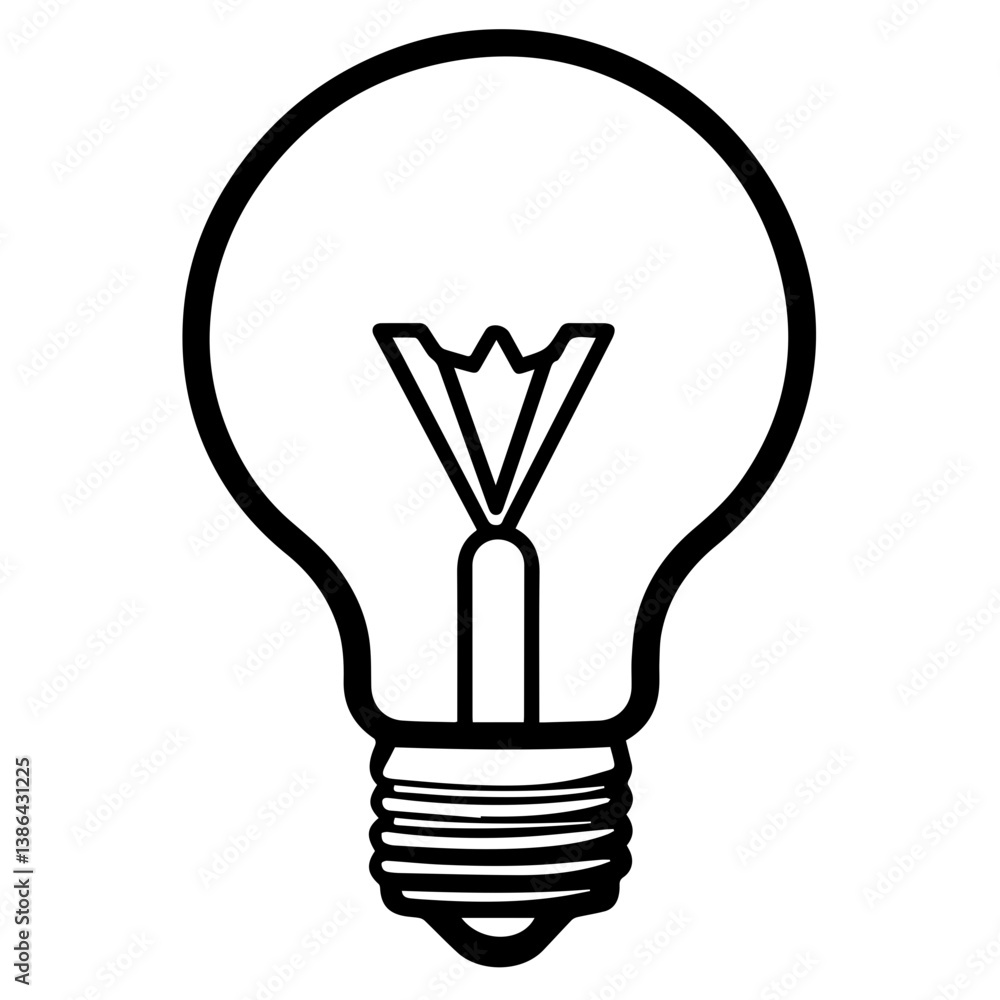 Creative Idea and Bulb Icon Flat Design. Creative Idea and Bulb Icon Flat Design.