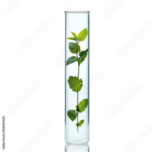 Wallpaper Mural Mint Plant in Test Tube Scientific Research Nature Study isolated on transparent background Torontodigital.ca