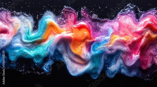 Blue and Yellow Swirling Fluid Motions Creating Stunning Visuals