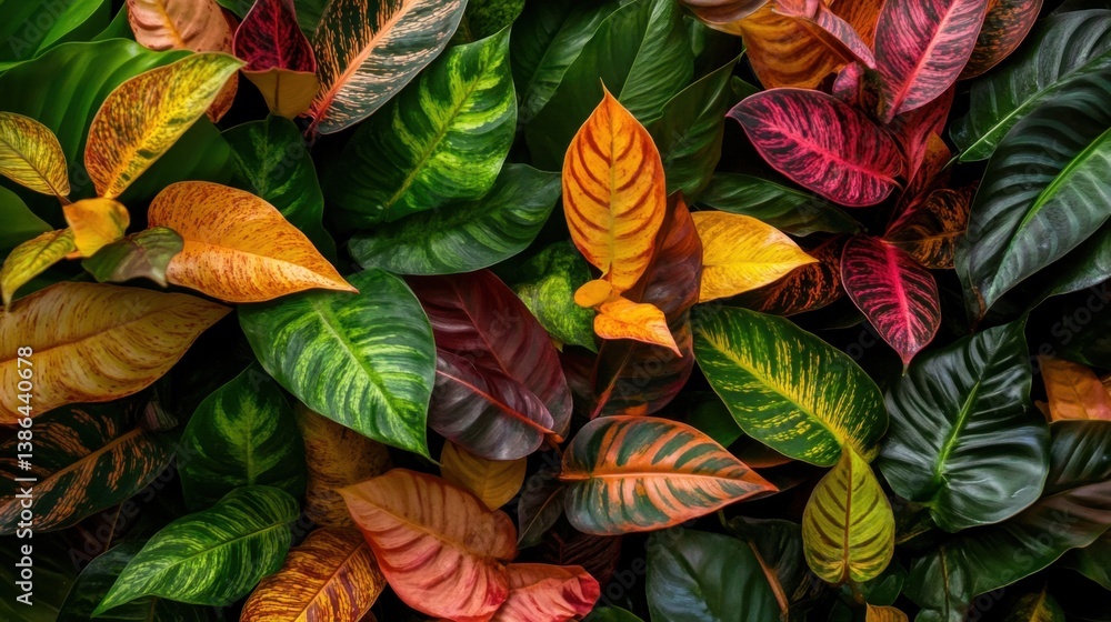 custom made wallpaper toronto digitalVibrant tropical foliage composition with different leaf shapes and colors layered in natural harmony