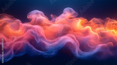 Orange and Pink Gradient Waves Creating Bold Fluid Art
