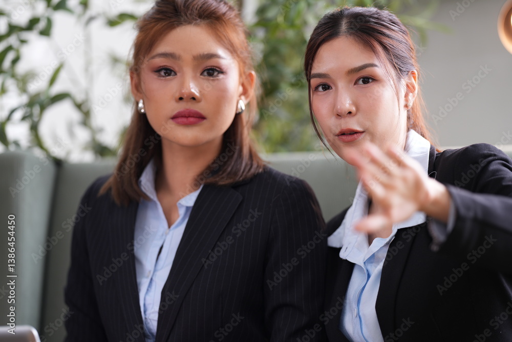 Group of female employees working hard, meeting and discussing ideas in the office and common areas. Group of female employees working hard, meeting and discussing ideas in the office and common areas.