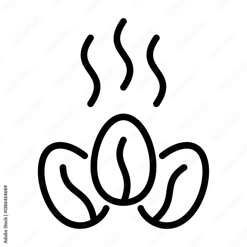 aromatherapy outline icon. coffee beans black line illustration. aromatherapy outline icon. coffee beans black line illustration.