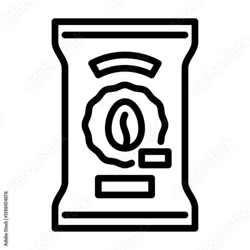 instant coffee outline icon. coffee black line illustration.