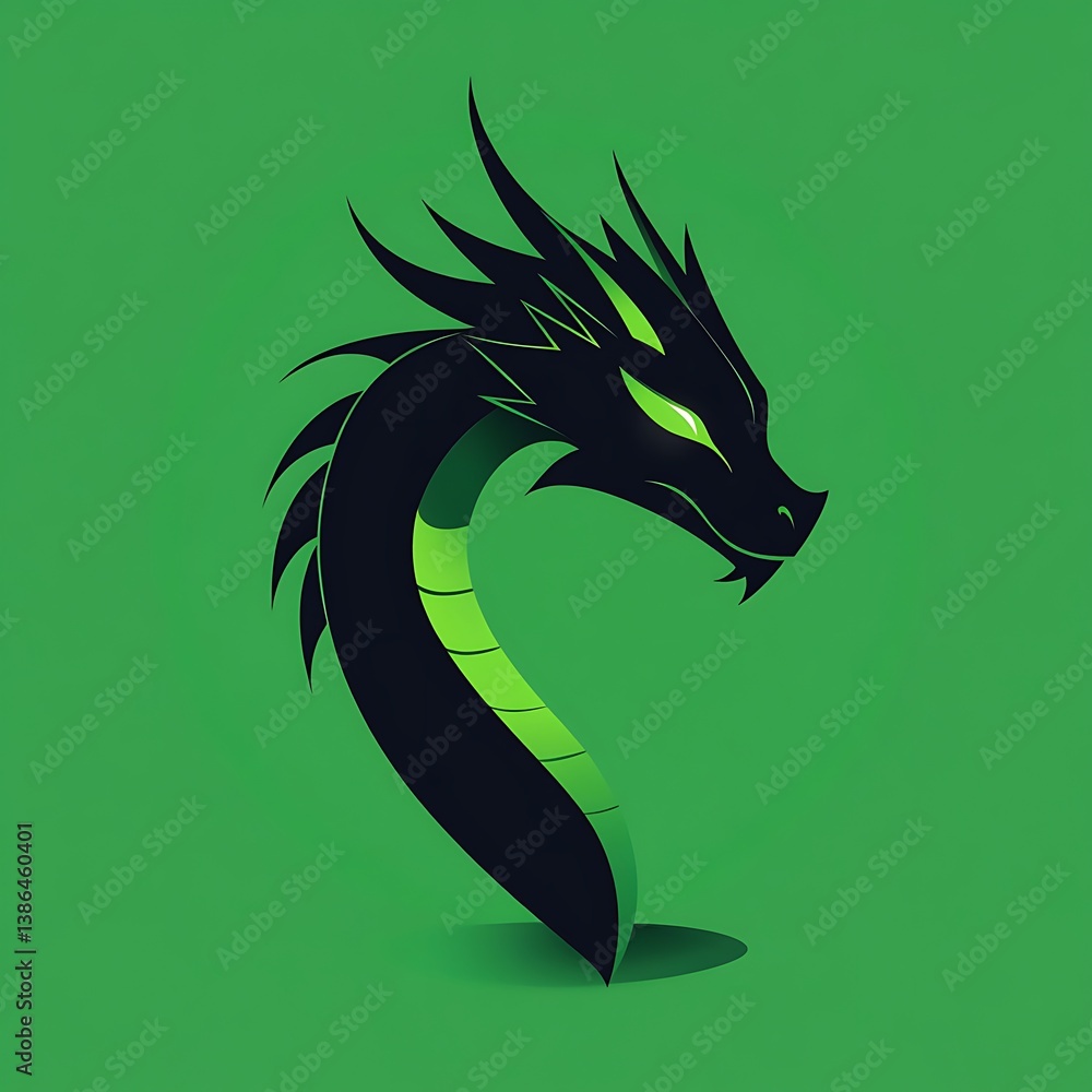 Obraz premium Sleek Dragon Head in Profile