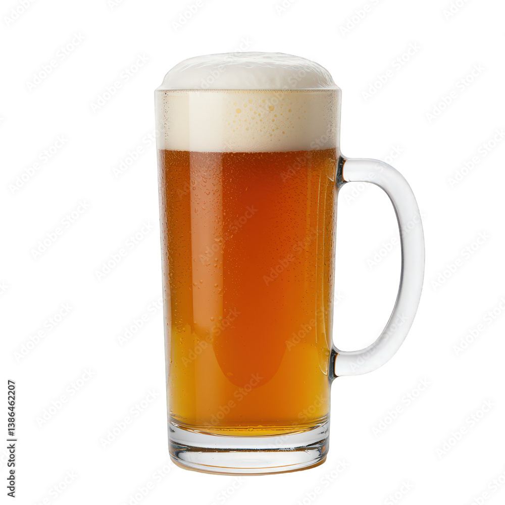 Frosty Mug of Cold Beer with Thick Head. Frosty Mug of Cold Beer with Thick Head.