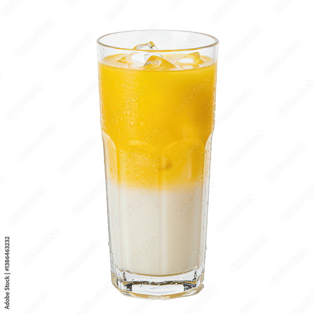 Iced Mango Lassi with Condensation. Iced Mango Lassi with Condensation.