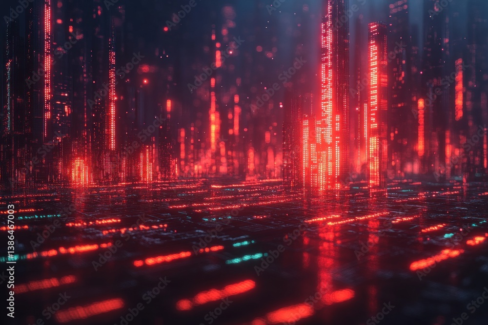 Stock Market Chart with Candlesticks Representing Crypto Trading Analysis and Volatility in Dark Futuristic Design Stock Market Chart with Candlesticks Representing Crypto Trading Analysis and Volatility in Dark Futuristic Design