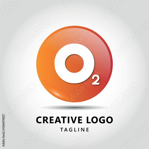 Colorful abstract logo Oxygen symbol creative design 