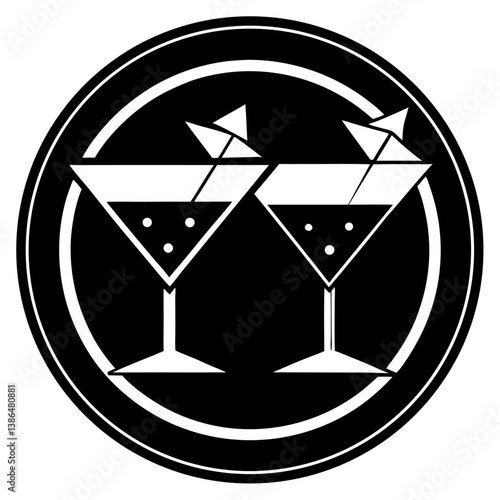 cocktail glasses logo