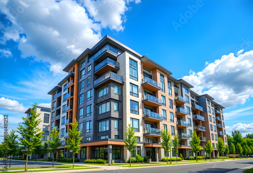 Wallpaper Mural A modern residential building in Canada. Torontodigital.ca