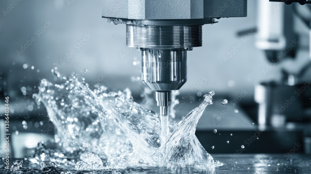 Precision machining process with coolant spray Precision machining process with coolant spray