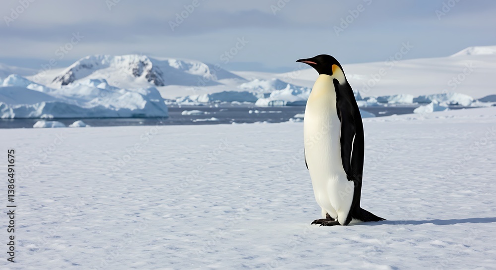 Fototapeta premium emperor penguin in antarctica