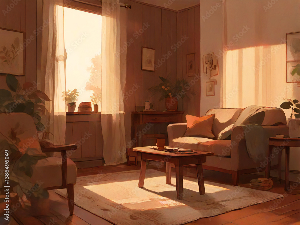 Fototapeta premium Modern living room 