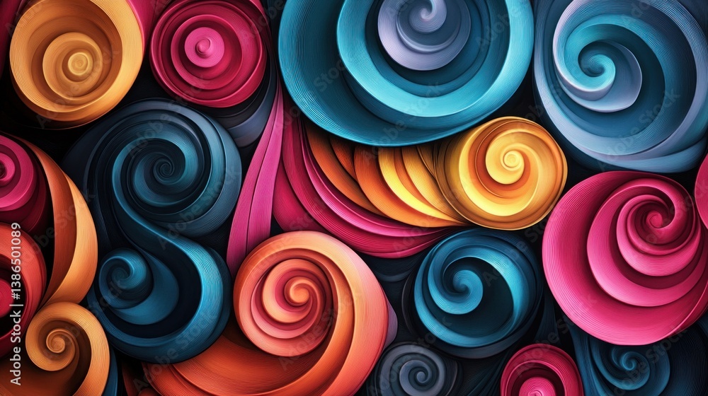 Vibrant swirling abstract design Vibrant swirling abstract design