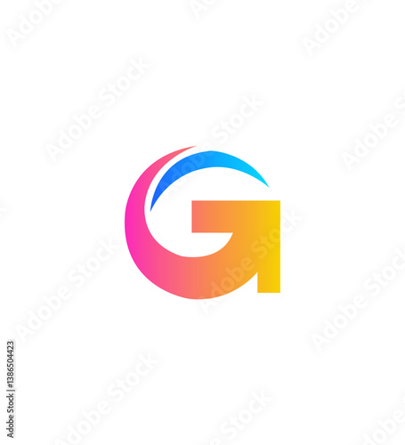 Free Download Gradient Arrow G Logo Growth, Progress, Branding, Design, Upward Trend - GFXLoad