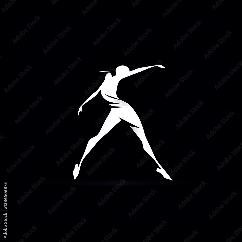 silhouette dancer in motion icon silhouette dancer in motion icon