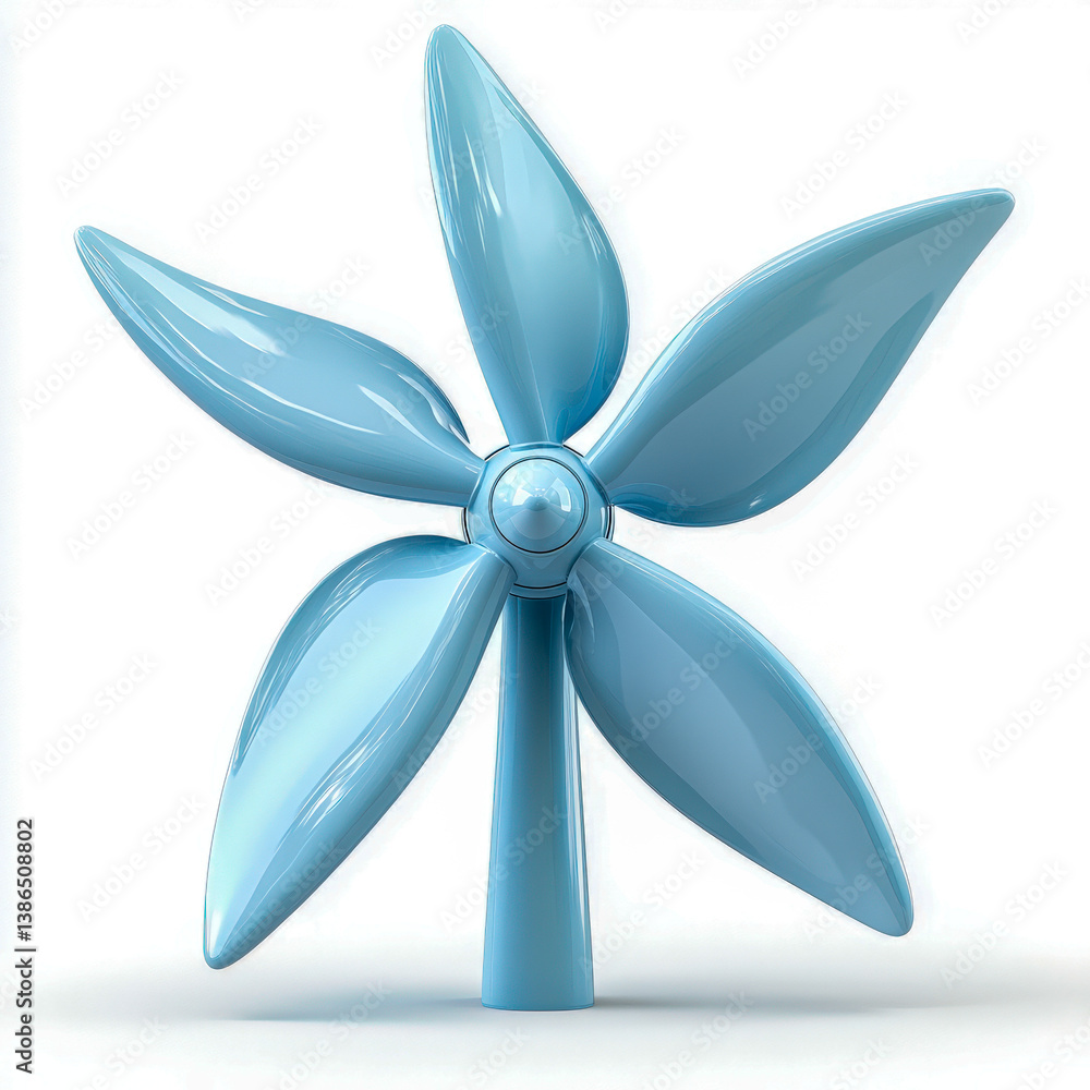 Smooth wind power icon featuring a stylized turbine design with sleek blades suitable for renewable energy themes Smooth wind power icon featuring a stylized turbine design with sleek blades suitable for renewable energy themes