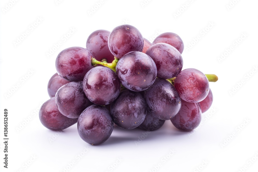 Fresh Red Grape Bunch Isolated on White Background for Healthy Eating Fresh Red Grape Bunch Isolated on White Background for Healthy Eating