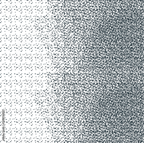 Halftone or screentone in the form of dots that become denser towards the right side of the canvas.