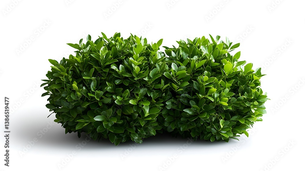Lush Green Hedges Isolated. Lush Green Hedges Isolated.