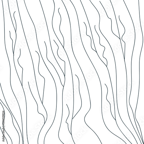 Dry plants or twigs. Imitation of underwater thin algae.