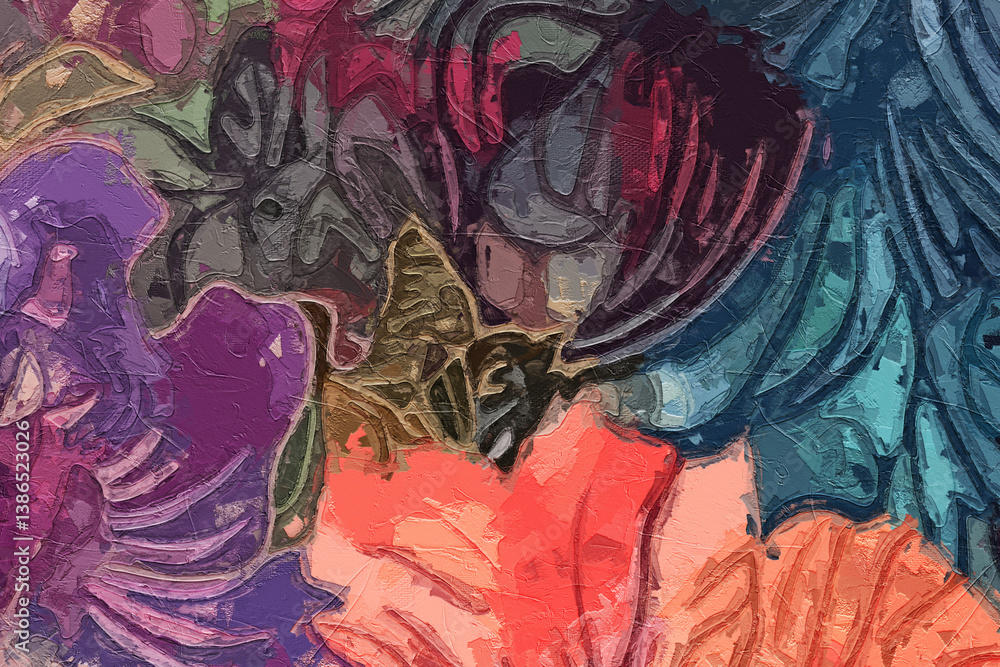 Obraz premium Various oil paintings, flowers, chicks, butterflies, chrysanthemums, roses, peonies, beautiful ones