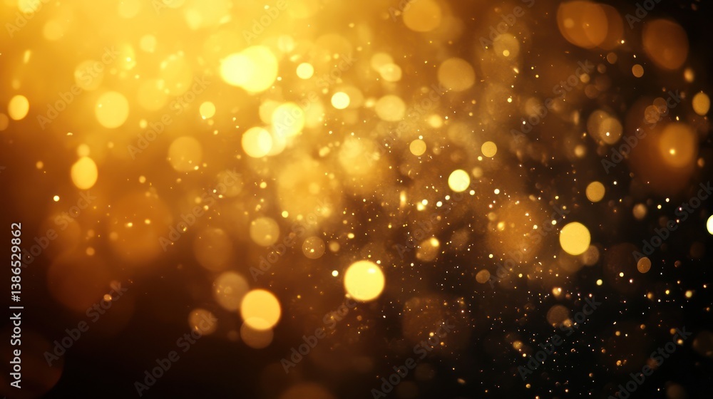 Golden Bokeh Background, Celebrating Sparkle, Festive Atmosphere, Great for Holiday or Party Presentation Golden Bokeh Background, Celebrating Sparkle, Festive Atmosphere, Great for Holiday or Party Presentation