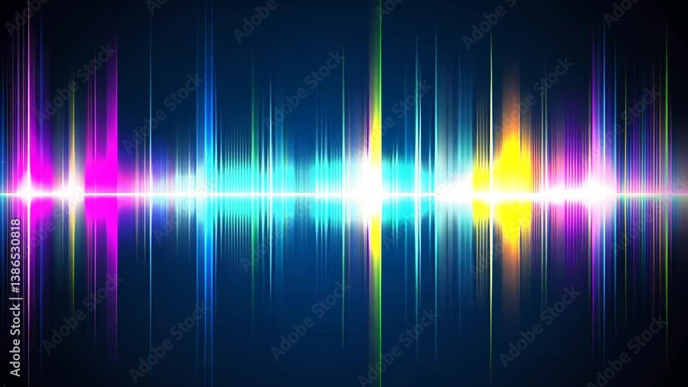 Vibrant Audio Spectrum Visualization with Dynamic Light Effects for Creative Projects Vibrant Audio Spectrum Visualization with Dynamic Light Effects for Creative Projects