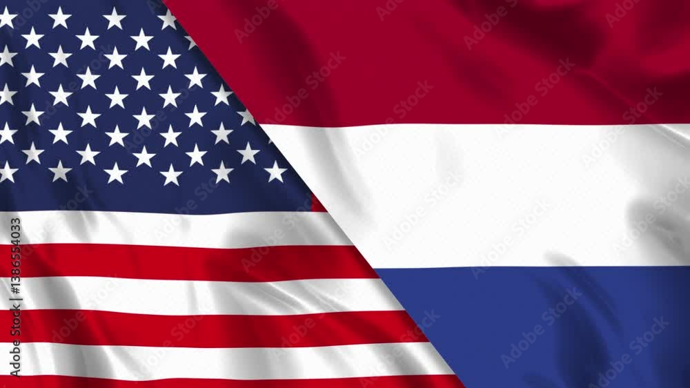 USA and Netherlands Flag Loop USA and Netherlands Flag Loop