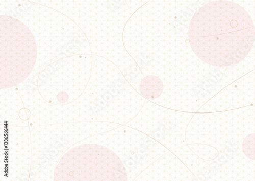 和風 糸 グラフィック 背景素材 ピンク