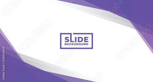 Corporate business slide presentation banner background with stacked triangle overly purple color