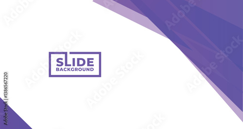 Corporate business slide presentation banner background with stacked triangle overly purple color