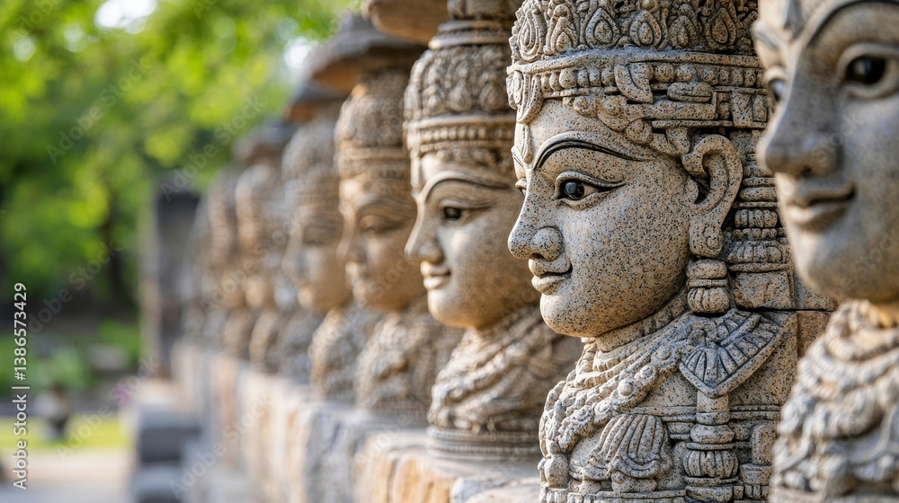 Obraz premium Stone Carvings of Divine Figures