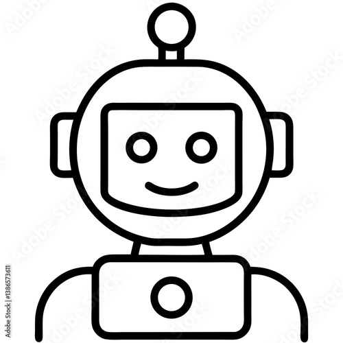 Chatbot Symbol and Logo Vector Icon AI Communication Design Illustrations for Digital Projects