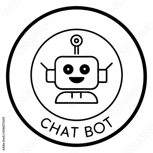 Chatbot Symbol and Logo Vector Icon AI Communication Design Illustrations for Digital Projects