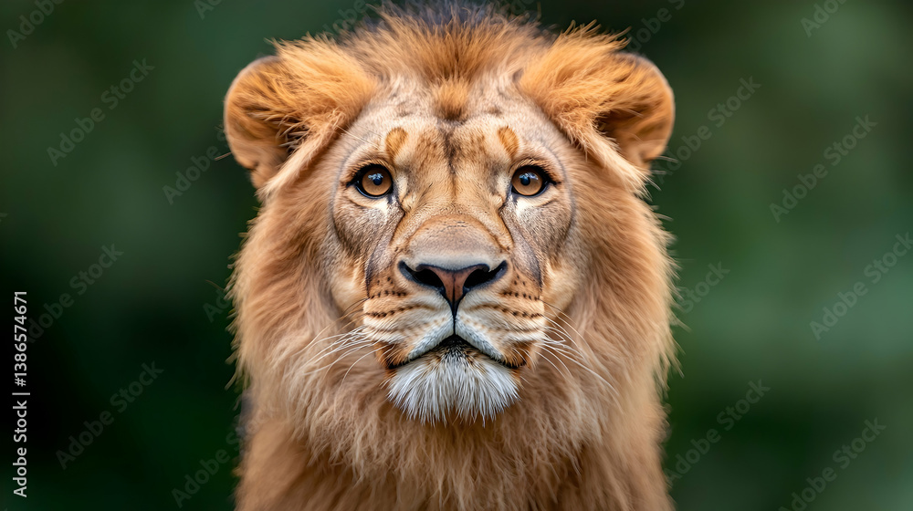 Close-Up Portrait of a Majestic Male Lion Close-Up Portrait of a Majestic Male Lion
