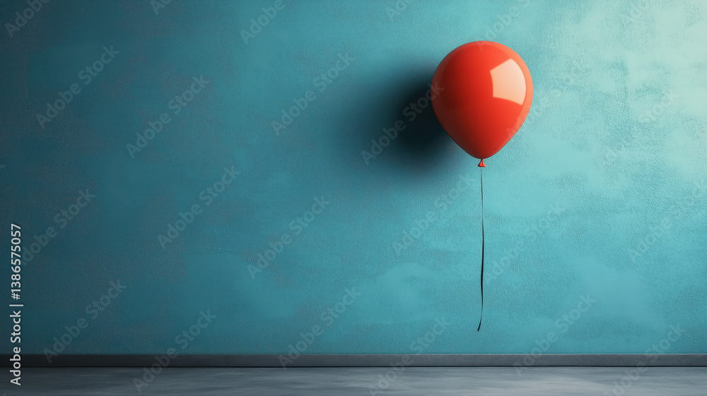 Balloon on the empty space background. Balloon on the empty space background.