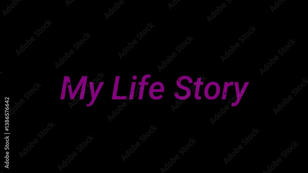 My Life story 3D Animated 4K video on black background My Life story 3D Animated 4K video on black background