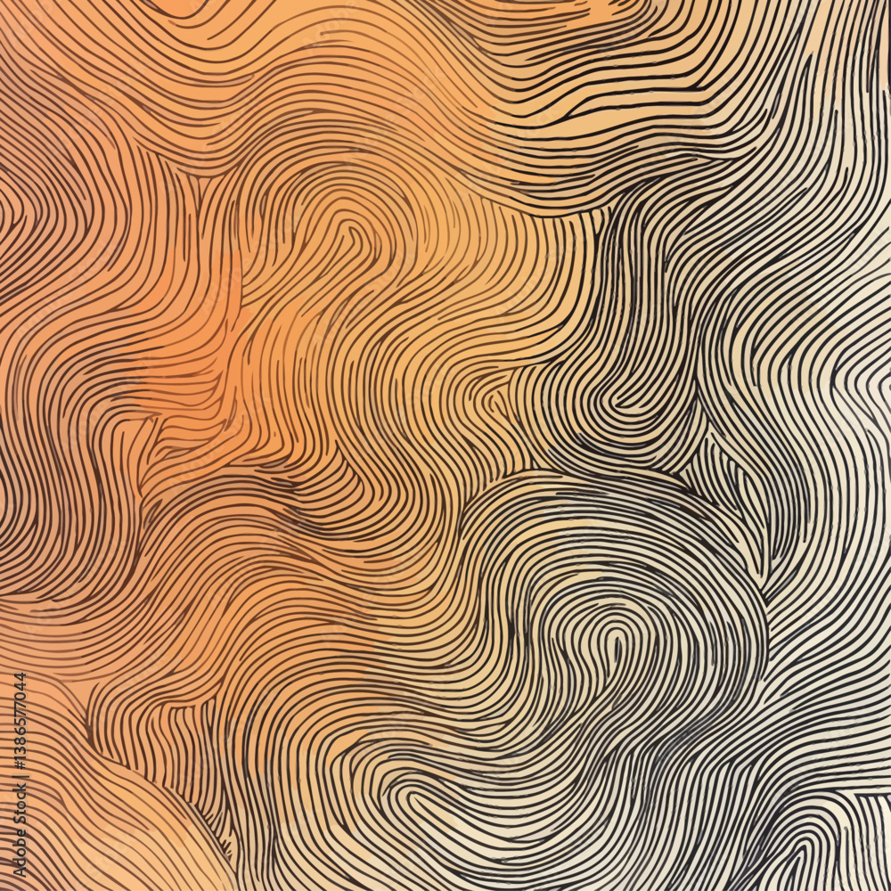 Abstract Swirling Lines in Warm Colors Abstract Swirling Lines in Warm Colors