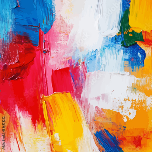 Brushstroke Art Abstract Painting on Canvas