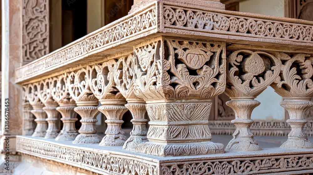Fototapeta premium Intricate Stone Carvings Detail