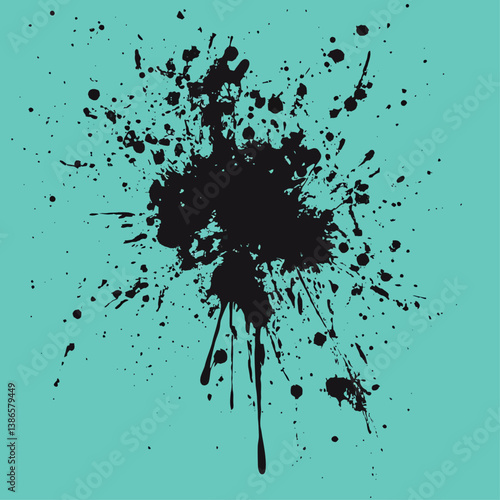 Inky cascade of artistic impact and fluidity.